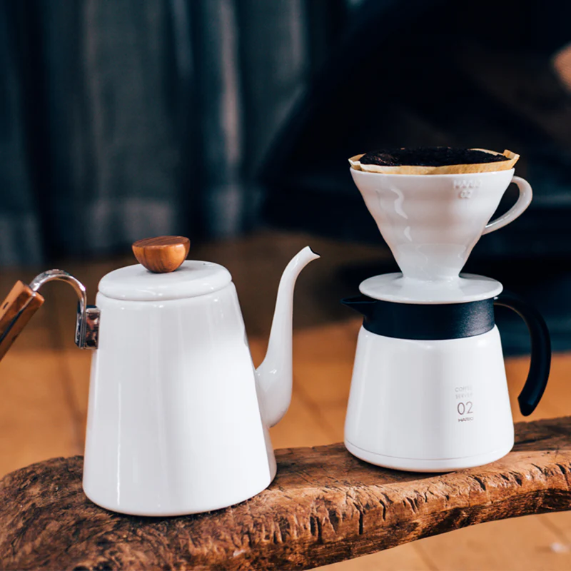 Hario Insulated Stainless Steel Server V60 White 600ml – Obrázok 2
